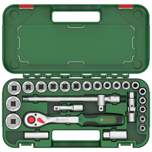 ボッシュ ラチェットセット 1/2インチ25ピース ボッシュ 手作業工具 ソケットレンチ ソケットレンチセット 1600A02Z9F(代引不可)【送料無料】