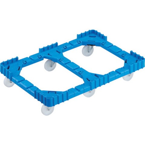 TRUSCO トラスコ OCドーリー 75Lオリコン用 ナイロン車輪 6輪自在 ブルー OCD75ANB(代引不可)【送料無料】 5,908円