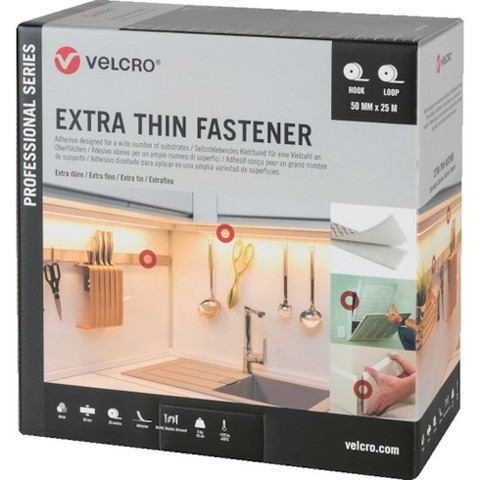 ヴェルクロ VELCRO[[R上]]結束テープ 極薄タイプ 幅50mm×長さ25m 黒 VELPS20014(代引不可)【送料無料】