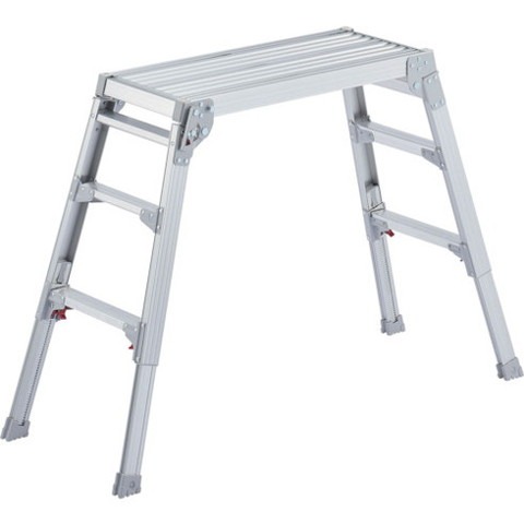 ハセガワ アルミ製脚部伸縮式足場台 58~80cm(17676) DRS0780C(代引不可)【送料無料】の通販は