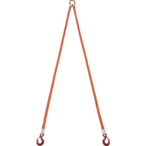 TRUSCO トラスコ 2本吊ベルトスリングセット 25mm幅X2m 吊リ角度60°時荷重0.86t(最大使用荷重1t) G252P20(代引不可)【送料無料】の通販は