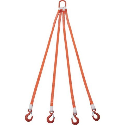 TRUSCO トラスコ 4本吊ベルトスリングセット 25mm幅X1.5m 吊リ角度60°時荷重1.72t(最大使用荷重2t) G254P151.72(代引不可)【送料無料】の通販は