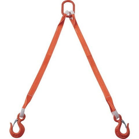 TRUSCO トラスコ 2本吊ベルトスリングセット 35mm幅X1m 吊リ角度60°時荷重1.72t(最大使用荷重2t) G352P10(代引不可)【送料無料】