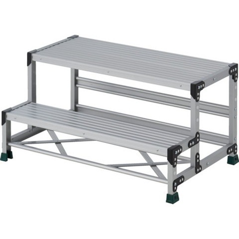 TRUSCO トラスコ 作業用踏台 2段 ステップ奥行200 高サ0.50m 天板1000X400 TSF2105 組立品 組立設置不可(代引不可)【送料無料】
