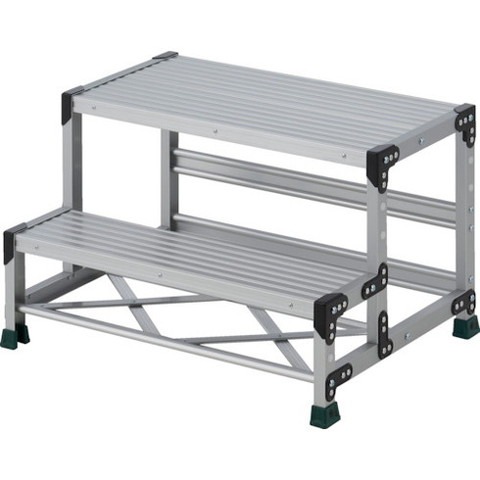 TRUSCO トラスコ 作業用踏台 2段 ステップ奥行200 高サ0.50m 天板800X400 TSF285 組立品 組立設置不可(代引不可)【送料無料】