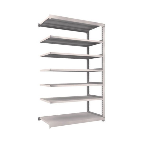 TRUSCO トラスコ M5型中量棚 1500X721XH2400 7段 連結 ネオグレー M58577B 組立品 組立設置不可(代引不可)【送料無料】の通販は