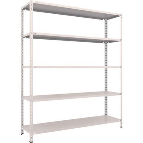 TRUSCO トラスコ 軽量棚 中棚ボルトレス型1800X450X2100 5段 ネオグレー L76X15 組立品 組立設置不可(代引不可)【送料無料】