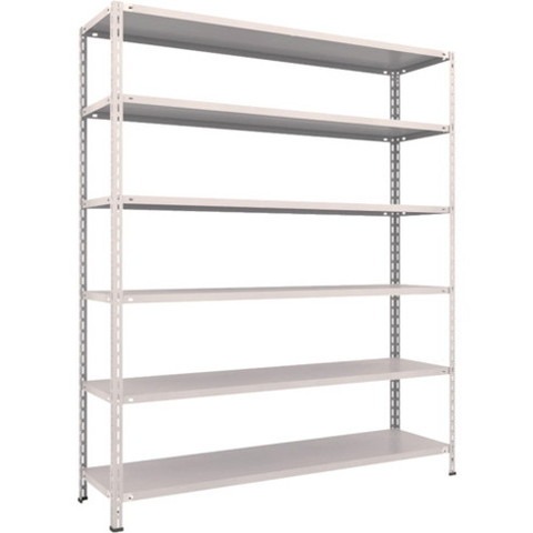 TRUSCO トラスコ 軽量棚 中棚ボルトレス型1800X450X2100 6段 ネオグレー L76X16 組立品 組立設置不可(代引不可)【送料無料】