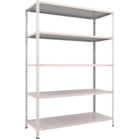 TRUSCO トラスコ 軽量棚 中棚ボルトレス型1500X600X2100 5段 ネオグレー L75W15 組立品 組立設置不可(代引不可)【送料無料】