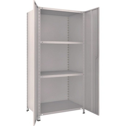 TRUSCO トラスコ 軽量棚両開扉付 875X600XH1800 天地4段 ネオグレー