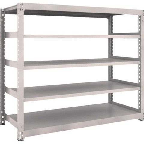 TRUSCO トラスコ M3型中量棚 1800X721XH1500 5段 単体 ネオグレー M35675 組立品 組立設置不可(代引不可)【送料無料】