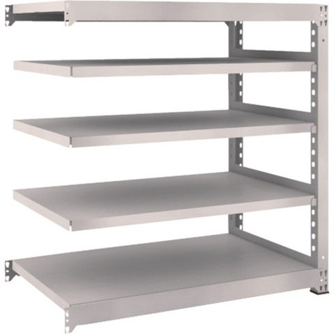 TRUSCO トラスコ M5型中量棚 1200X721XH1200 5段 連結 ネオグレー M54475B 組立品 組立設置不可(代引不可)【送料無料】