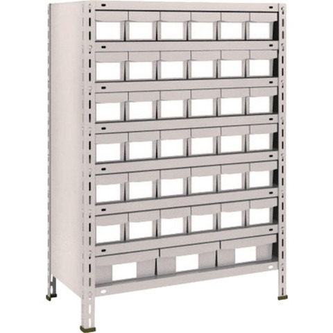 TRUSCO トラスコ 軽量棚875X450X1200 樹脂引出 小X36大X3 ネオグレー 43X808E6F1 組立品 組立設置不可(代引不可)【送料無料】