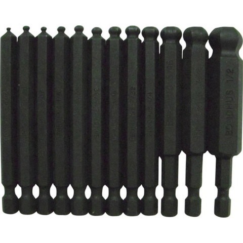 ボンダス ボールポイント・パワービット インチ セット12本組(5/64-1/2) BHX12(代引不可)【送料無料】の通販は 11,365円