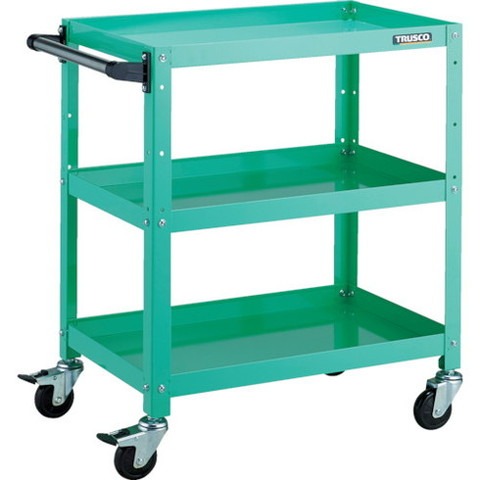 TRUSCO トラスコ ラビットワゴン 600X400 ハンドル付 ゴム車輪 YG色 RBW763HYG(代引不可)【送料無料】