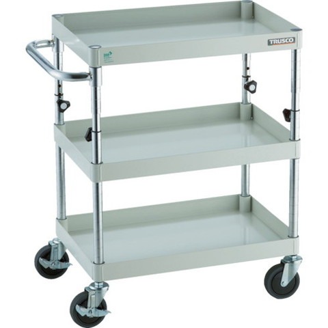 TRUSCO トラスコ フェニックスワゴン 省音 900X600XH700~950 3段 W色 PEWA793W 組立品 組立設置不可(代引不可)【送料無料】の通販は