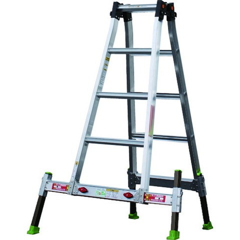 ナカオ アウトリガー内蔵4脚伸縮式 兼用脚立 ダン吉 D-150 H=1500 D150(代引不可)【送料無料】