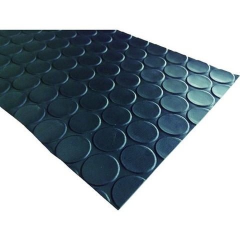ワニ印 塩ビ養生マット コイン 黒 1.3mm厚×920mm×20m巻 3024(代引不可)【送料無料】