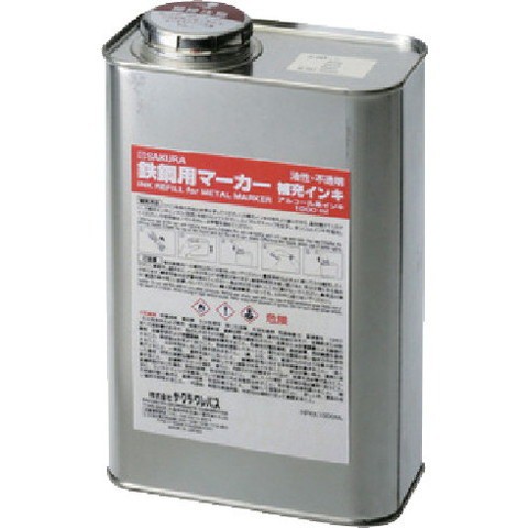 サクラ 鉄鋼用マーカー補充インキ 青 HPKK1000ML36BU(代引不可)【送料無料】の通販は