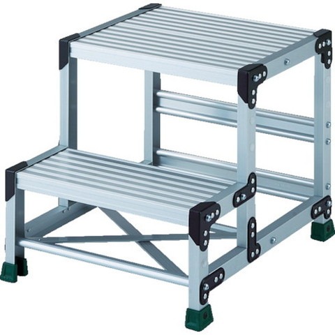 TRUSCO トラスコ アルミ合金製作業台 2段 高サ0.50m 天板500×400 TSF255 組立品 組立設置不可(代引不可)【送料無料】の通販は