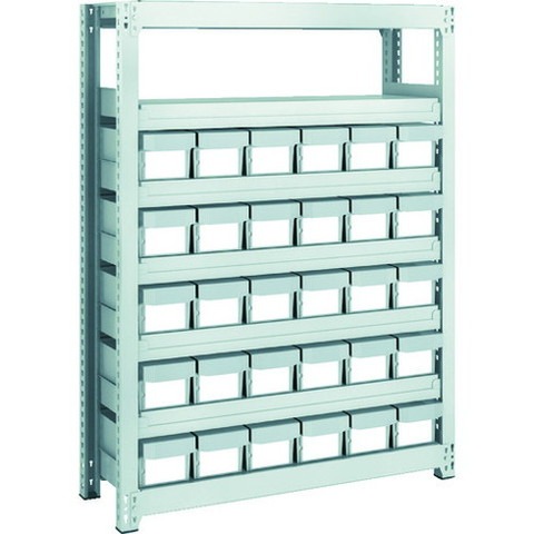 TRUSCO トラスコ M2型軽中量棚 H1200 樹脂NG引出付 小X30 M24337E30 組立品 組立設置不可(代引不可)【送料無料】