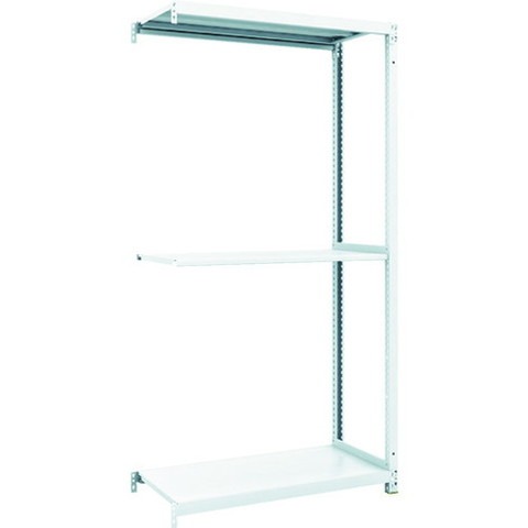 TRUSCO トラスコ M1型抗菌塗装ボルトレス軽量棚900X420XH1800 3段 連結 M16343B 組立品 組立設置不可(代引不可)【送料無料】