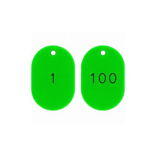 緑十字 小判型番号札 1~100/連番号入 緑 小判札453-G(1~100) 45×30mm 100枚組 200121 標識・標示 安全標識(代引不可)【送料無料】の通販は 6,020円
