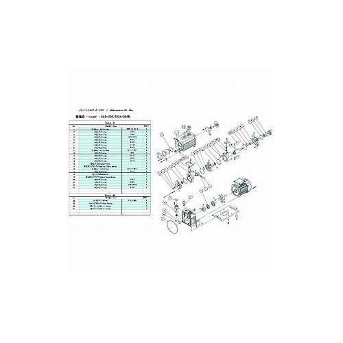 ULVAC GLD-202用メンテナンスキットA GLD-202 (株)アルバック ポンプ