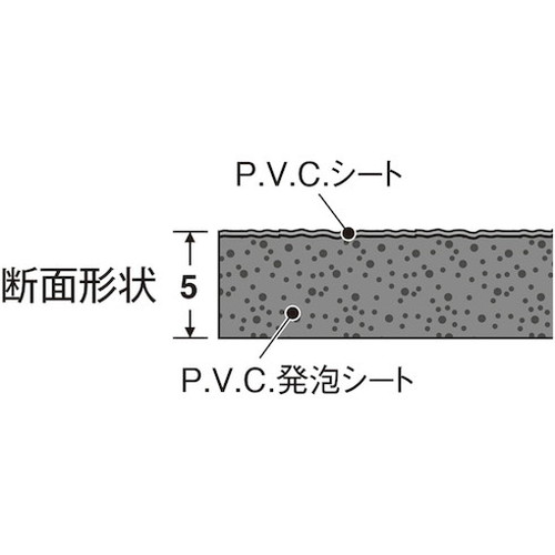 テラモト トリプルシート 灰 5mm×10m MR-154-110-6 (株)テラモト 床材用品 疲労軽減マット(代引不可)【送料無料】_2