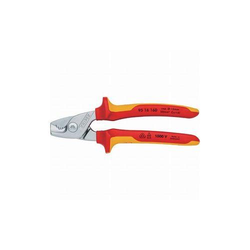 KNIPEX ステップカット 絶縁1000Vケーブルカッター 160mm 9516-160 KNIPEX社 電設工具 ケーブルカッター(代引不可)【送料無料】