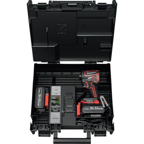 EXENA 充電インパクトドライバー 18V5.0Ah電池セット品 赤 EZ1PD1J18D-R パナソニック(株)エレクトリックワークス社 電動工具 インパクトドライバー(代引不可)【送料無料】_1