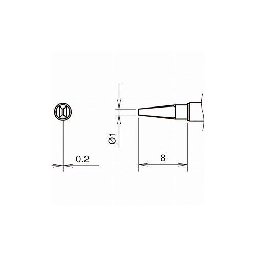 白光 コテ先1L型 400℃ T38-02L1 白光(株) はんだ用品 電気はんだこて(代引不可)【送料無料】