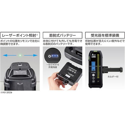 シンワ スピニングレーザー HV-3 グリーン 70817 シンワ測定(株) 測量