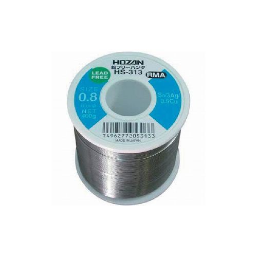 HOZAN 鉛フリーハンダ 0.8mm 400g Lタイプ HS-313 ホーザン(株) はんだ用品 はんだ(代引不可)【送料無料】