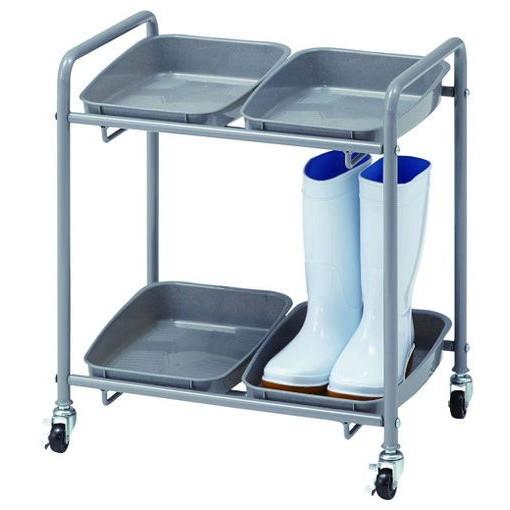KAWAJUN 2段シューズラック4 BEA013 オフィス 住設用品 オフィス 住設用品 オフィス家具 シューズボックス(代引不可)【送料無料】