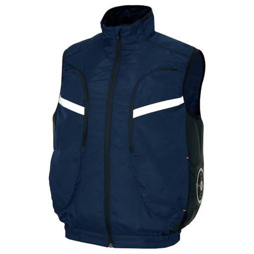 アイトス 物流作業対応型空調服ベスト(空調服TM) ネイビー M AZ50195008M 環境改善用品 環境改善用品 暑さ対策用品 冷却衣服(代引不可)【送料無料】