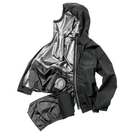 マック フォーシーズンレインスーツ ブラック L AS933BKL 保護具 保護具 作業服 雨具(代引不可)【送料無料】