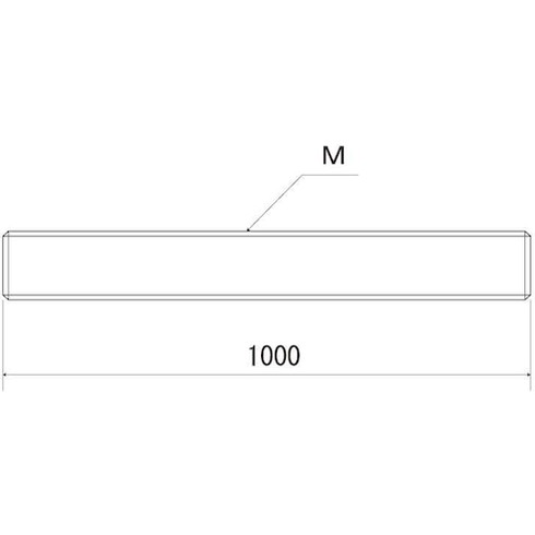SUNCO SUS寸切ボルト M24X1000 (1本入) C10210000240000000 金物 建築資材 金物 建築資材 ねじ ボルト ナット 寸切りボルト(代引不可)【送料無料】_1