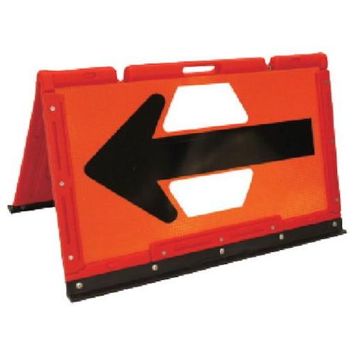 ANZEN 矢印板 ブロー製折リタタミ矢印板赤 550*900 オレンジ/黒矢印 BOA202 安全用品 安全用品 標識 標示 標示スタンド(代引不可)【送料無料】