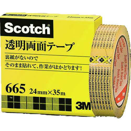 3M 透明両面テープ ライナーなし 24mmX35m 巻芯径76mm(代引不可)