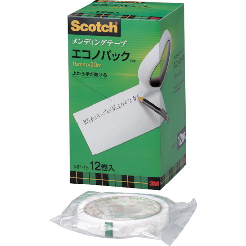 3M メンディングテープエコノパック 15mmX30m 巻芯径76mm 12巻入(代引不可)