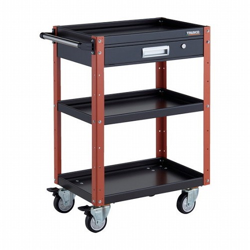 ＴＲＵＳＣＯ ツールワゴン ６００Ｘ４００ＸＨ８８０ 扉付 ヤンググリーン 1台 TRUSCO ツールワゴン 600X400XH880 引出付 ヤンググリーン ( NTS-401N