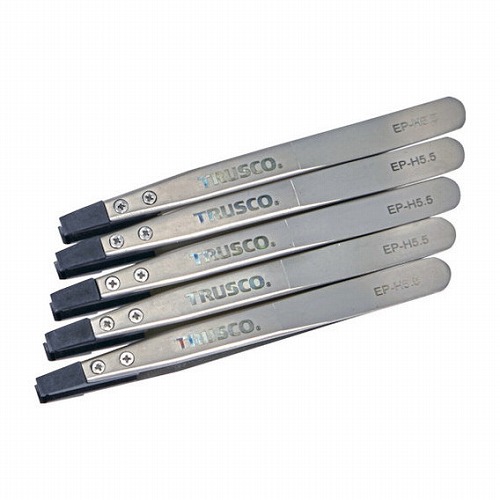 TRUSCO マトメ買イ ESDチップピンセット 先平型 先端幅5.5mm 5本入リ TRUSCO EPH5.5M5 手作業工具 プライヤー ニッパ ピンセット ピンセット(代引不可)【送料無料】の通販は 7,710円