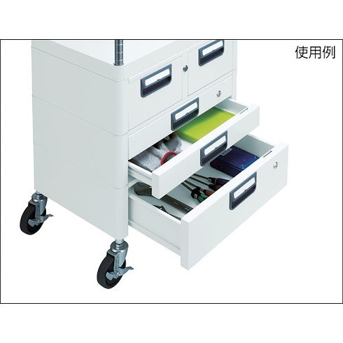 TRUSCO ツールワゴン フェニックスワゴン 抗菌 省音 600X400XH880 引出 天板付 ホワイト TRUSCO PEW962VXWTW 物流 保管用品 ツールワゴン スチール製ワゴン(ボルトレスタイプ)(代引不可)【送料無料】