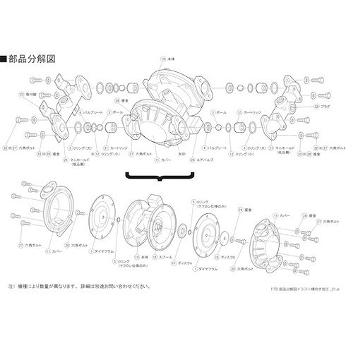 TAIYO ダイヤフラムポンプTD-15AN用メンテナンスパーツ エアバルブASSY TAIYO TD15AN026 工事 照明用品 ポンプ ダイヤフラムポンプ(代引不可)【送料無料】