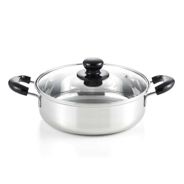 ヨシカワ 日本製 クック・ルック2 浅型両手鍋24cm 3.5L SJ2186 ステンレス3層鋼 ガス火 IH 対応 燕三条 Yoshikawa【送料無料】の通販は 4,723円