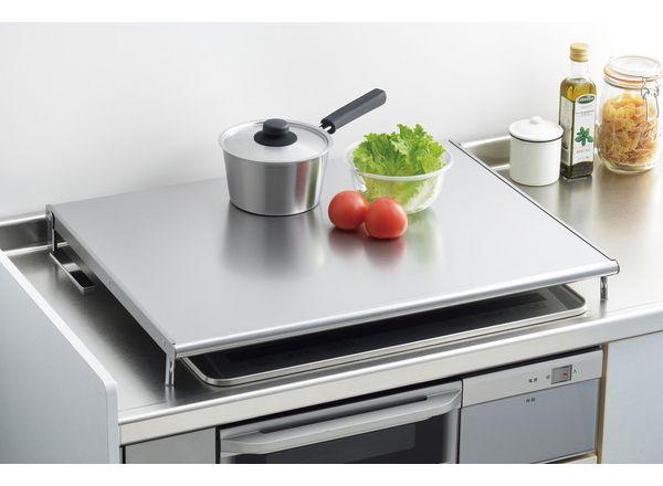 ヨシカワ 日本製 ガスコンロカバー 60cm エンボス加工 ステンレス 油はねガード 1304608 システム用レンジカバー 作業台 調理台 作業台 ヨシカワ 日本製 ガスコンロカバー 60cm エンボス加工 ステンレス 油は