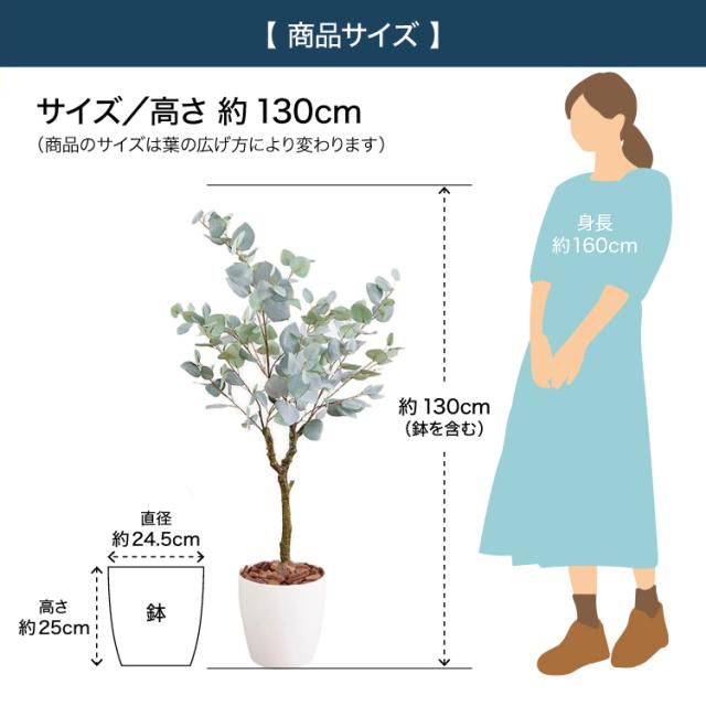 ユーカリの木130cm タイプ！銀丸葉 ！ 大型フェイクプランツ