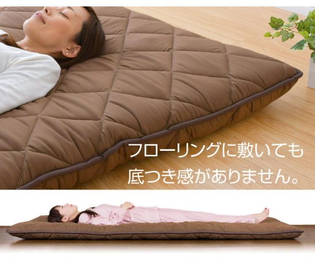 極厚日本製敷布団 5層構造 シングルロング 抗菌 防ダニ 防臭 速乾 東洋紡フィルハーモニー綿使用 底付き感なし ほこりが出にくい オゾン加工 除菌 防臭 国産 圧縮梱包 敷布団 布団(代引不可)_4