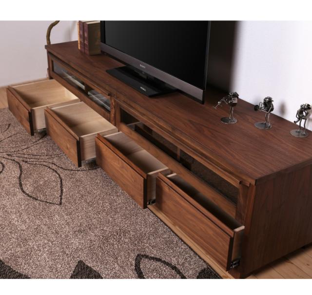 TVボード 幅200cm 【国産 大川家具 完成品】 木目 木製 テレビ台 テレビボード(代引不可)【送料無料】_4